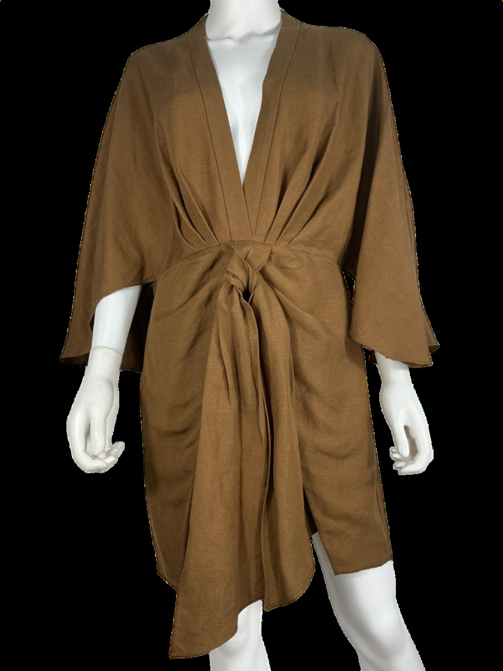 Significant Other Sleek Brown Lola Ruched Mini Dress Size 6